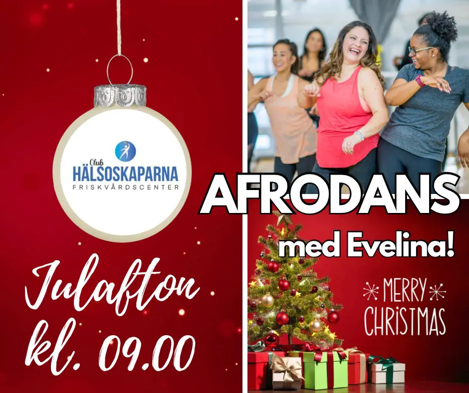Afrodans på julschemat hos Club Hälsoskaparna i Strängnäs